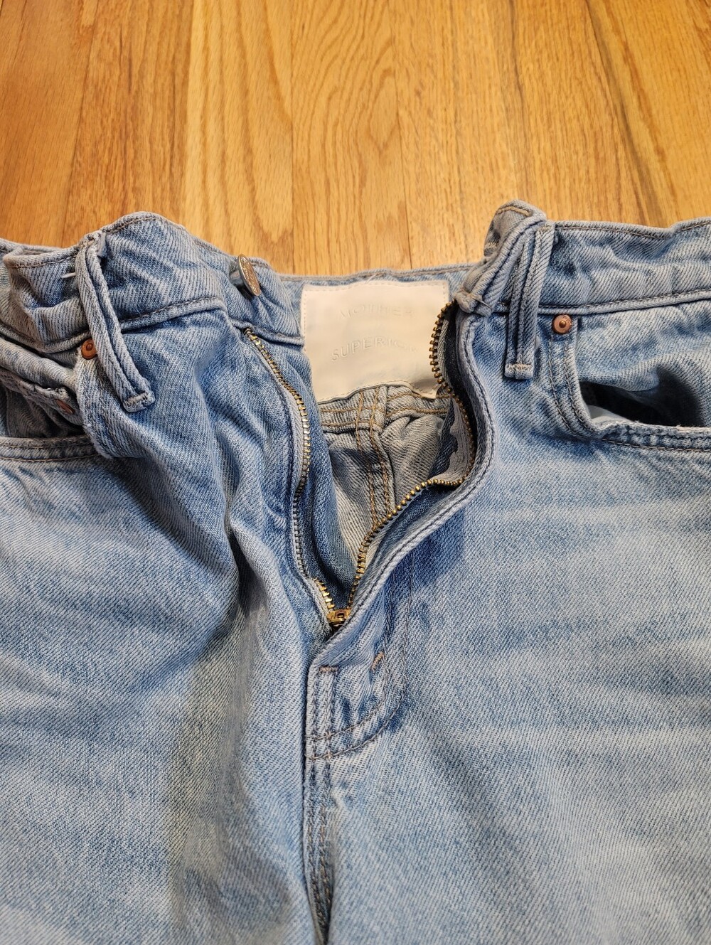 MOTHER Half Pipe Barrel Flood Jeans in Material Girl Size 26 Pre-owned - Picture 7 of 12